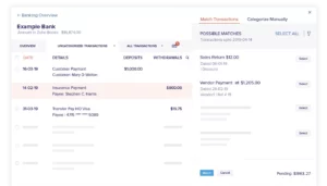 Zoho Books Banking screenshot