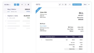 Payables screen at Zoho Books