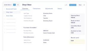 Zoho Inventory tracking